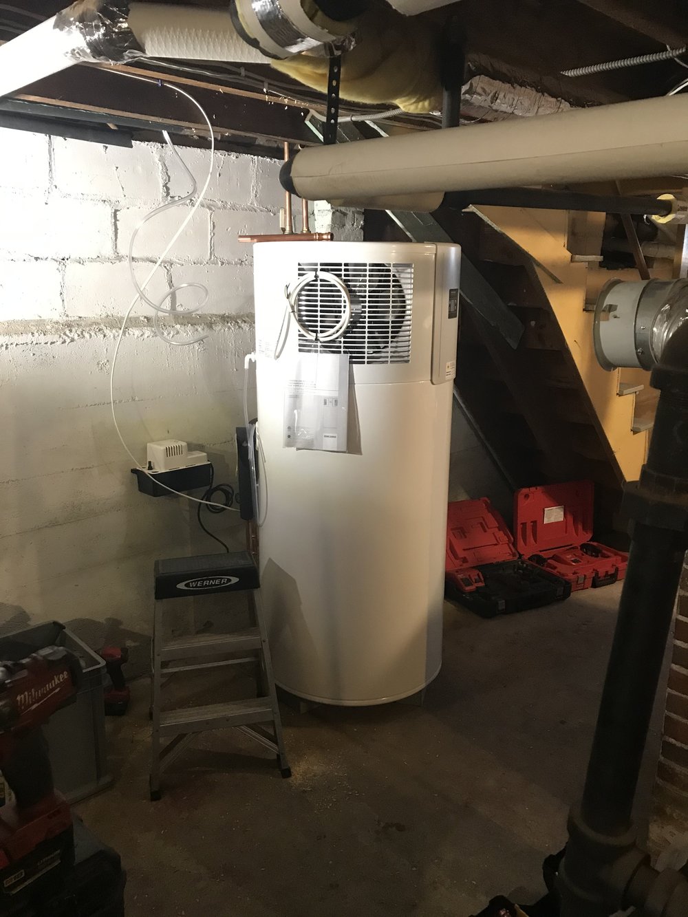  Barrett’s new, efficient, electric heat pump hot water heater. 